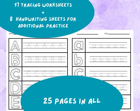 Printable Preschool Tracing Worksheets Alphabet and Number Tracing ...