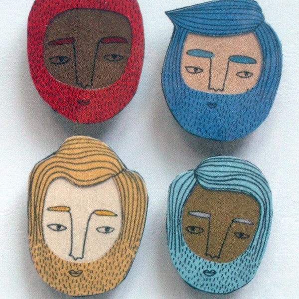 bearded magnet set