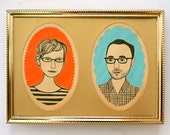 Vintage Style Couple Portrait  — Custom Order