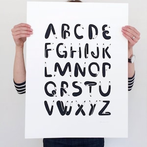 Leggy Letters Alphabet Poster