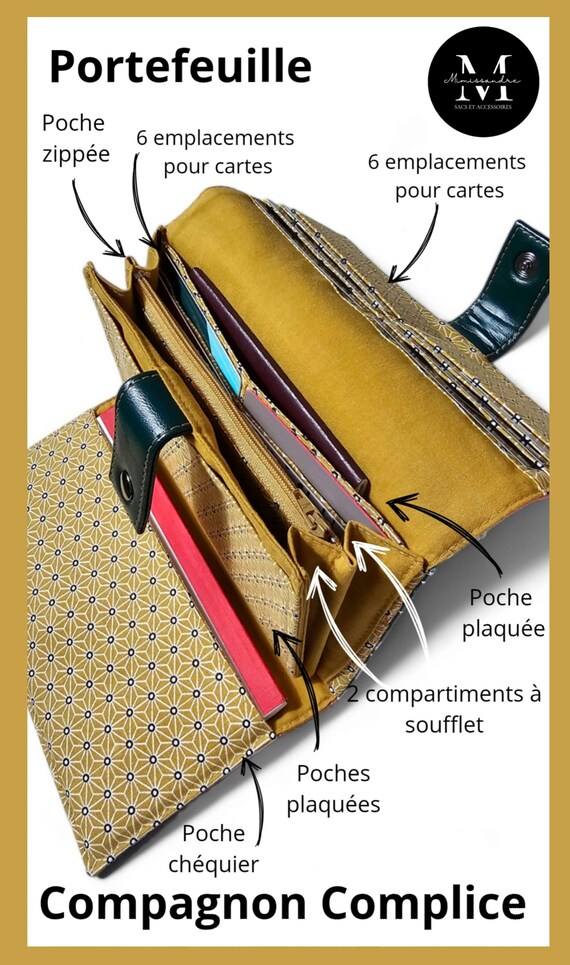 Portefeuille Femme GOIACII Grande Capacité – Cuir PU, RFID Blocage, 11 Cartes – Pochette Longue Porte-Monnaie - 9