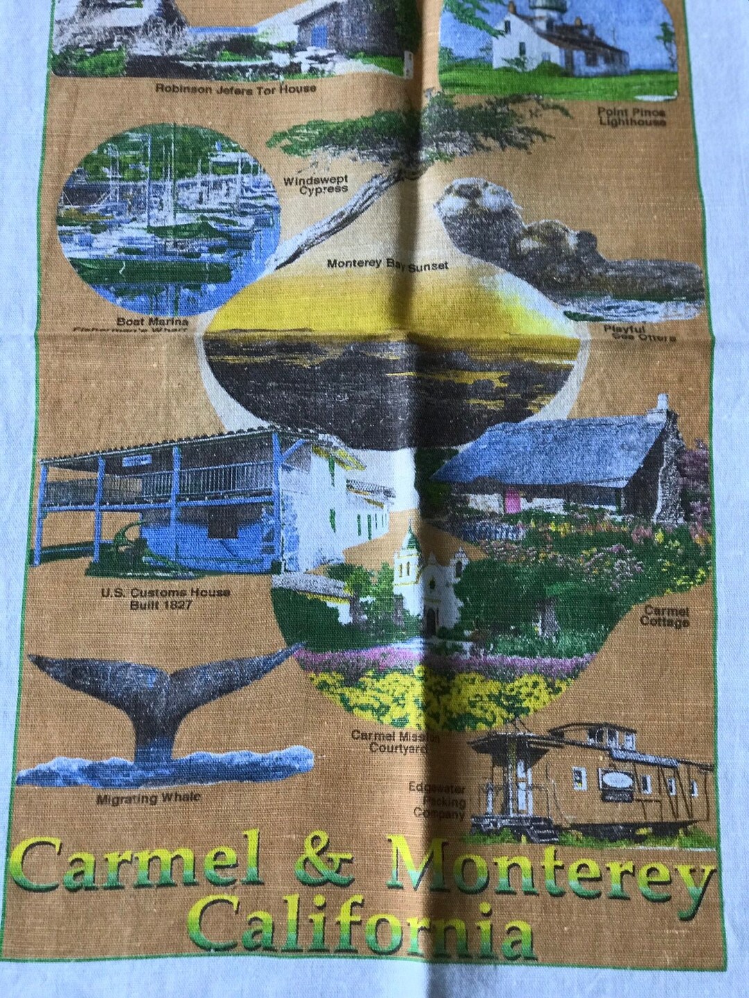 Vintage California Linen Towels Souvenir Vintage Linen Etsy
