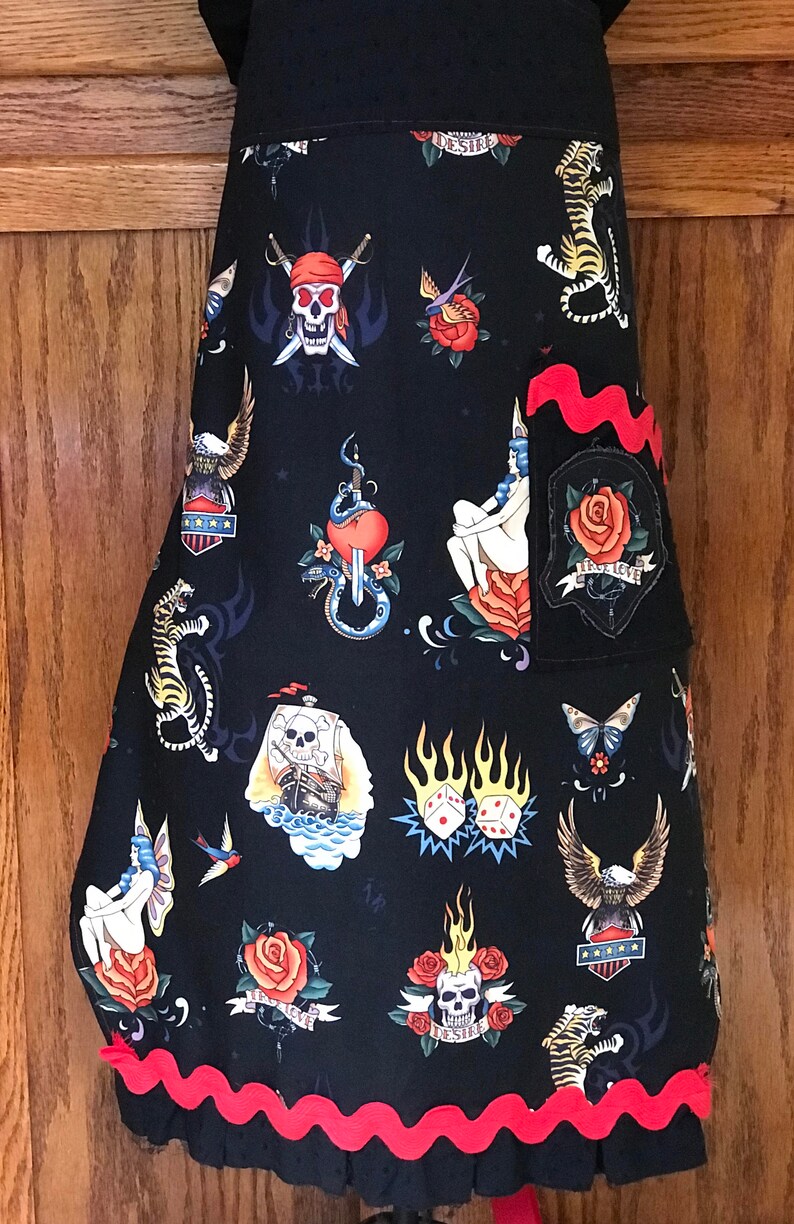 Tattoo Aprons for Women Cooks Apron Fun bistro apron Apron Etsy