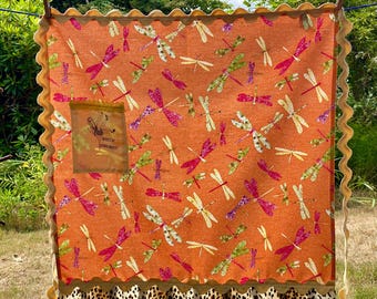 Dragonfly Apron: Fun Retro Vintage Women's Cooking Apron. Drinkie Winkie Pocket