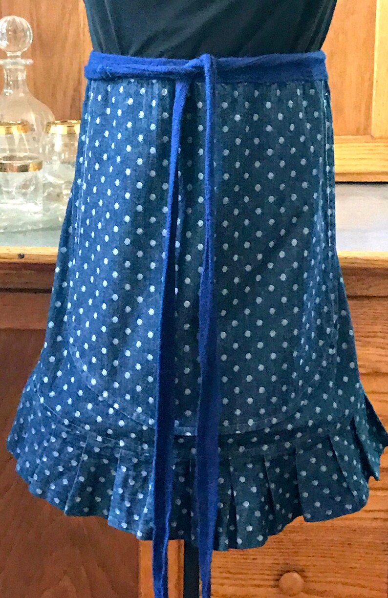 Denim Blue Venders Apron. Waitress Aprons for Women With One Etsy