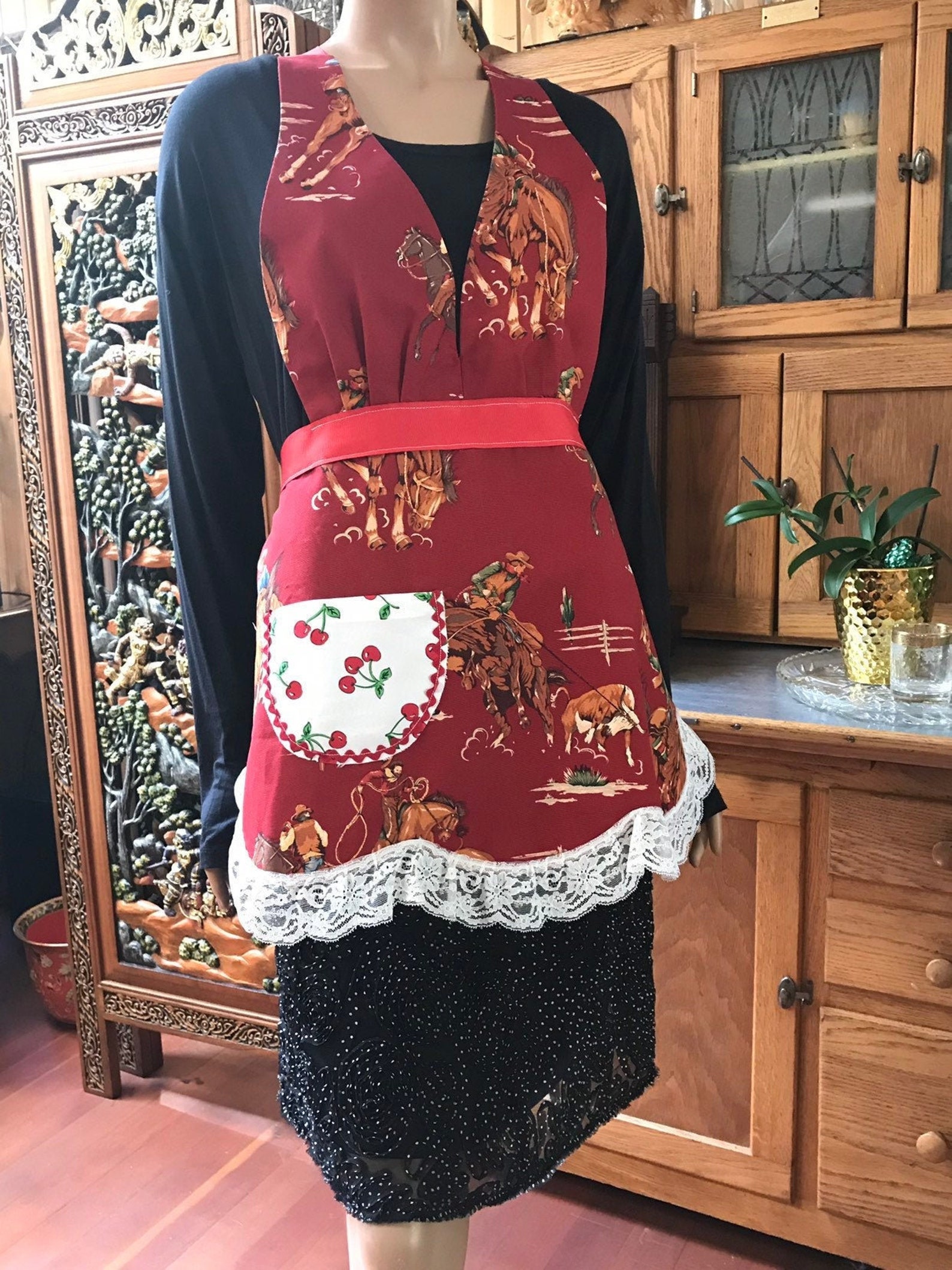 Aprons for Women. Cute Cowgirls Apron Western Apron for you Etsy