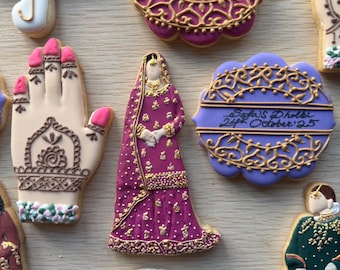 Custom Dholki Sugar Cookies: Desi Wedding, Sangeet, Bridal Shower