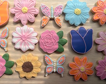 Flower and Butterfly Sugar Cookies
