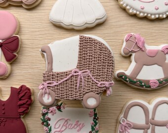 Custom Baby shower, Announcement Sugar Cookies