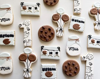 12 First Birthday Custom sugar cookies- Design your own: birthday