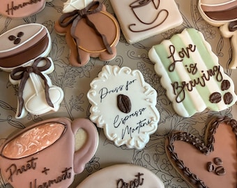 Love is Brewing- Custom Bridal Shower Cookies