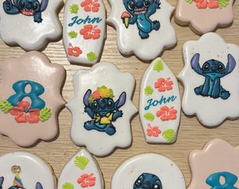 Stitch Birthday Character Cookies