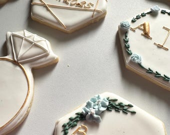 12 Piece Baat Pakki Cookie Set: Personalized Engagement Cookies