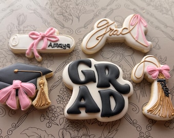 12 Custom Graduation Cookies- Can be customized to what you need!