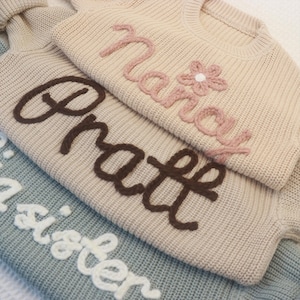 Baby Shower Gift,Personalized Baby Name Sweater,Announcement Baby Sweater,Baby Birthday Gift,gift for Newborn baby,Hand-Embroidered gift 4.8 (177) By EmmawangDesign Made by EmmawangDesign Shop owned by chunxia 1.5 years on Etsy