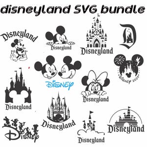 Disneyland Text SVG,Castle Svg, Disneyland Font Svg,Disney Svg BundleVinyl Cut File,Printable Clipart SilhouetteDisneyland Word Symbol Svg.