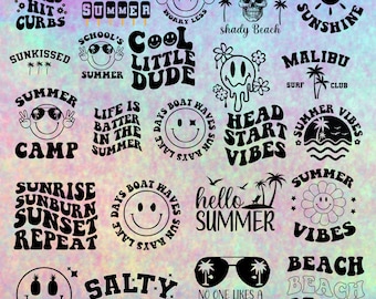 24 Retro Summer Svg Bundle,Summer Beach Vibes Png-svg,Beach Svg, Summer Quotes Svg,Summer vibes Svg,Shirts png,files for cricut,