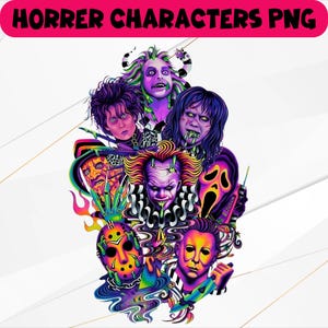 Horror Characters SVG-PNG Bundle, Friends Horror Characters Png, Scary Png, Halloween Png, Horror Png, Series Killer Halloween Png,Instant .