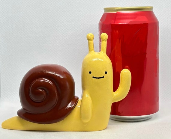 Double-sided Happy and Possessed Kawaii Snail Reversible Resin
