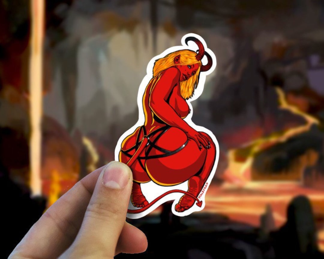Sticker of Demon Girl Devil Girl Sexy Sticker - Etsy Norway