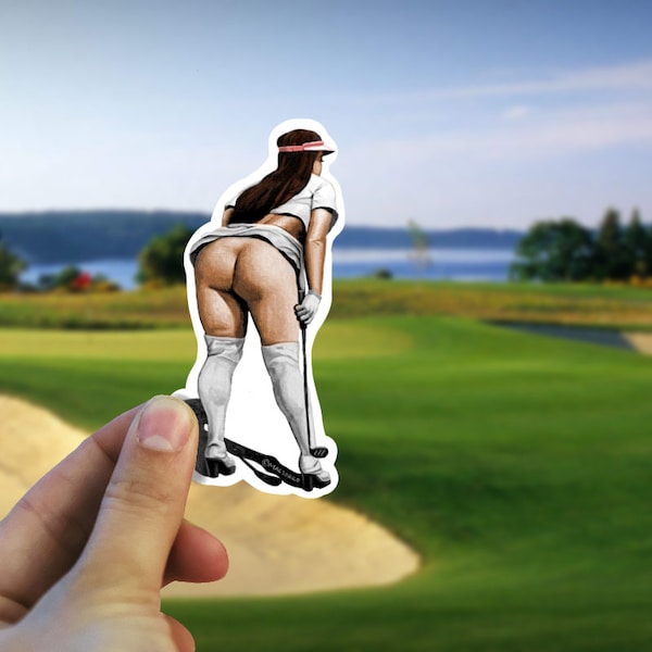 4” Sticker of A Golf Queen Ready to Play Girl Sexy Sticker