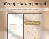 Manifestation Journal, Manifestation Workbook | 27-Page Guided Mindset and Law of Attraction Planner | A4 & US Letter | Instant Download