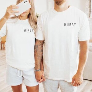 Hubby Wifey Christmas Shirts: Matching Couple Pajamas, Christmas gift for Couples