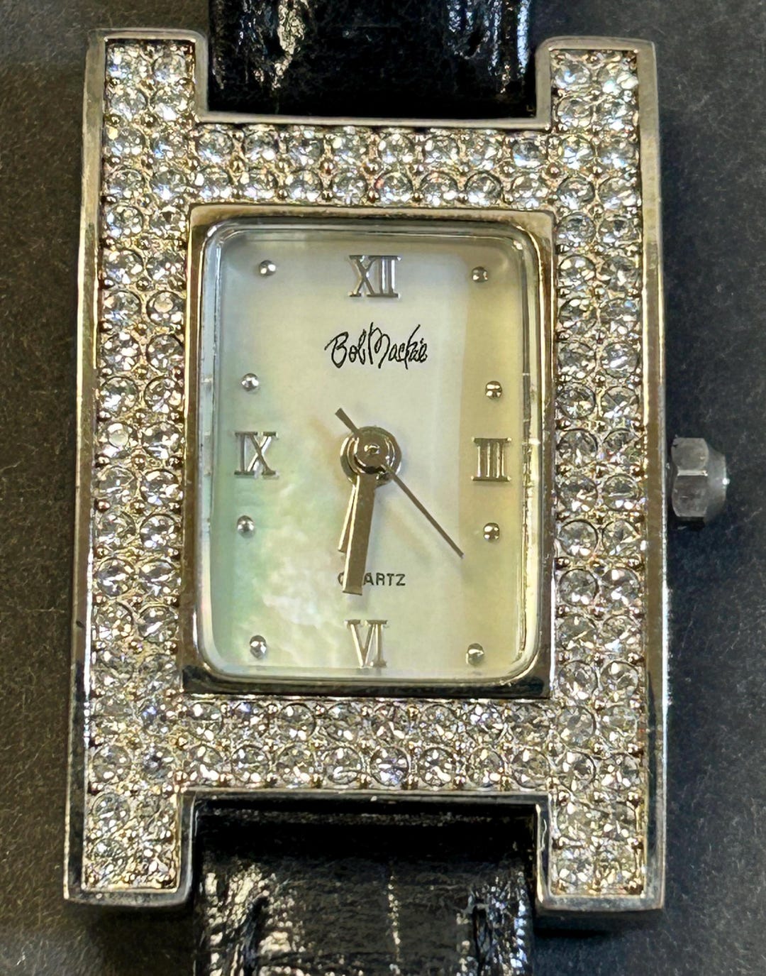 Bob Mackie Women\'s Vintage Quartz Gold Plated Quartz Watch Mother Pearl Dial Bob Mackie Unisex Quartz Gold-Tone Alloy Watch 40mm - Macy main image 4