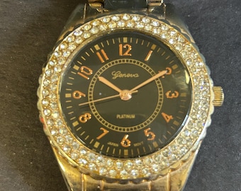 Womans Geneva Rhinestone dress watch