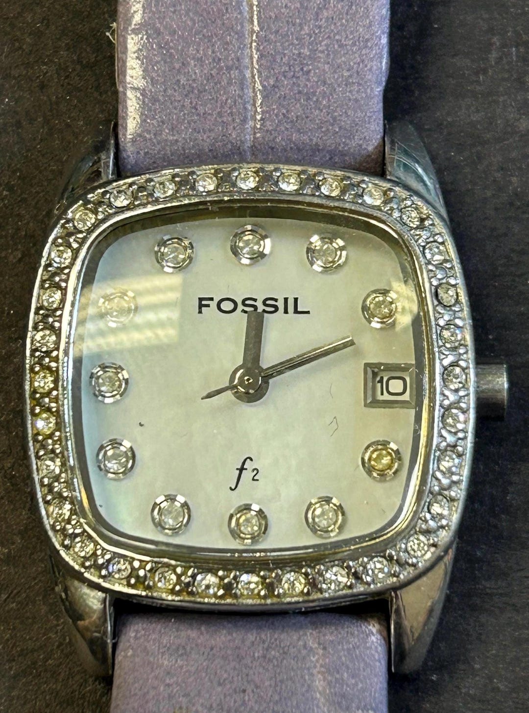Ladies Fossil F2 Purple Band Watch - Etsy