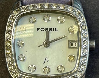 Ladies Fossil F2 purple band watch