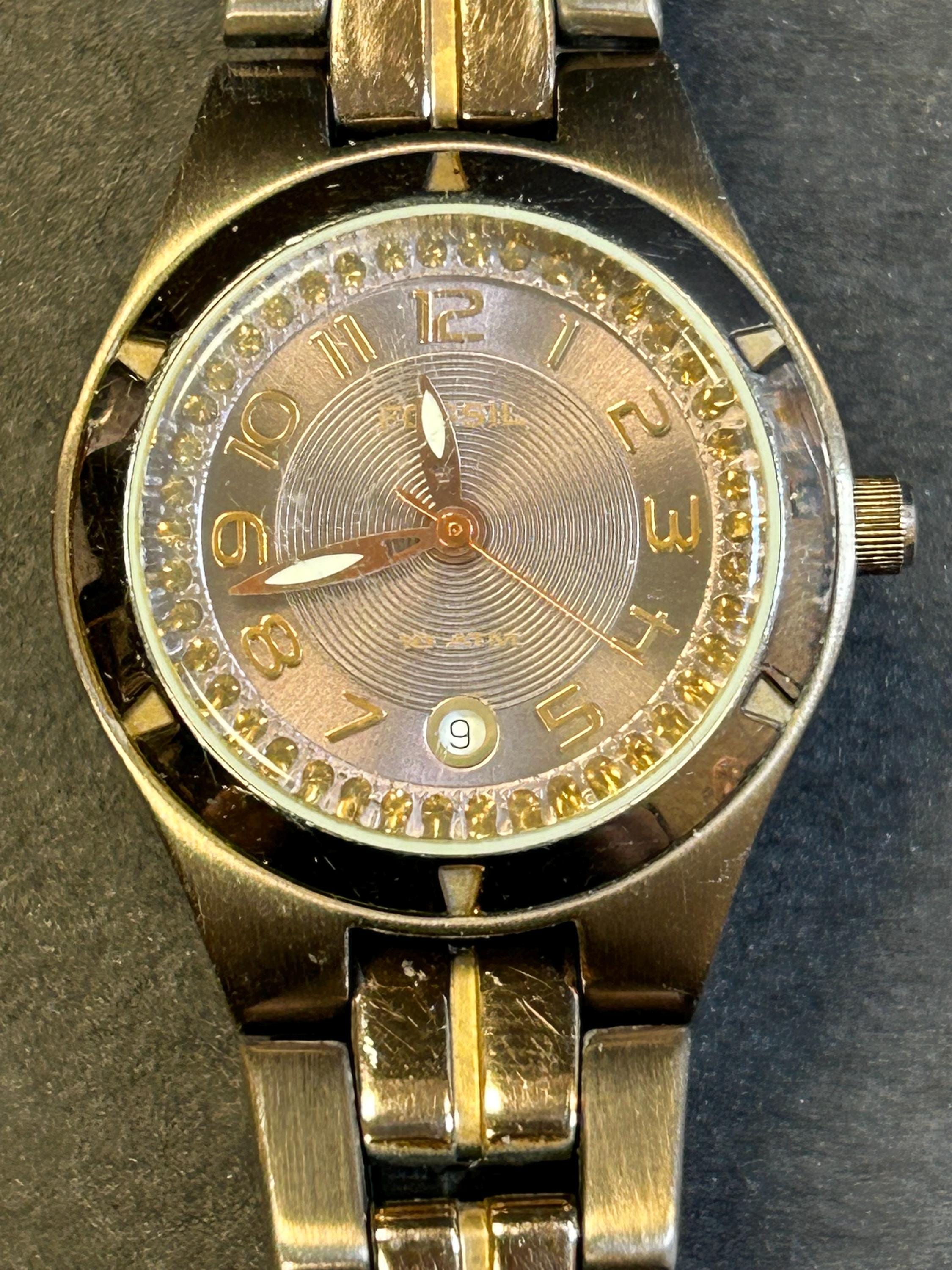 Ladies Bronze Fossil watch