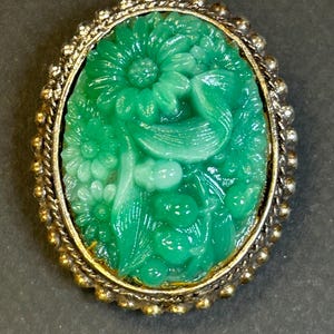 Vintage Molded Celluloid flower brooch