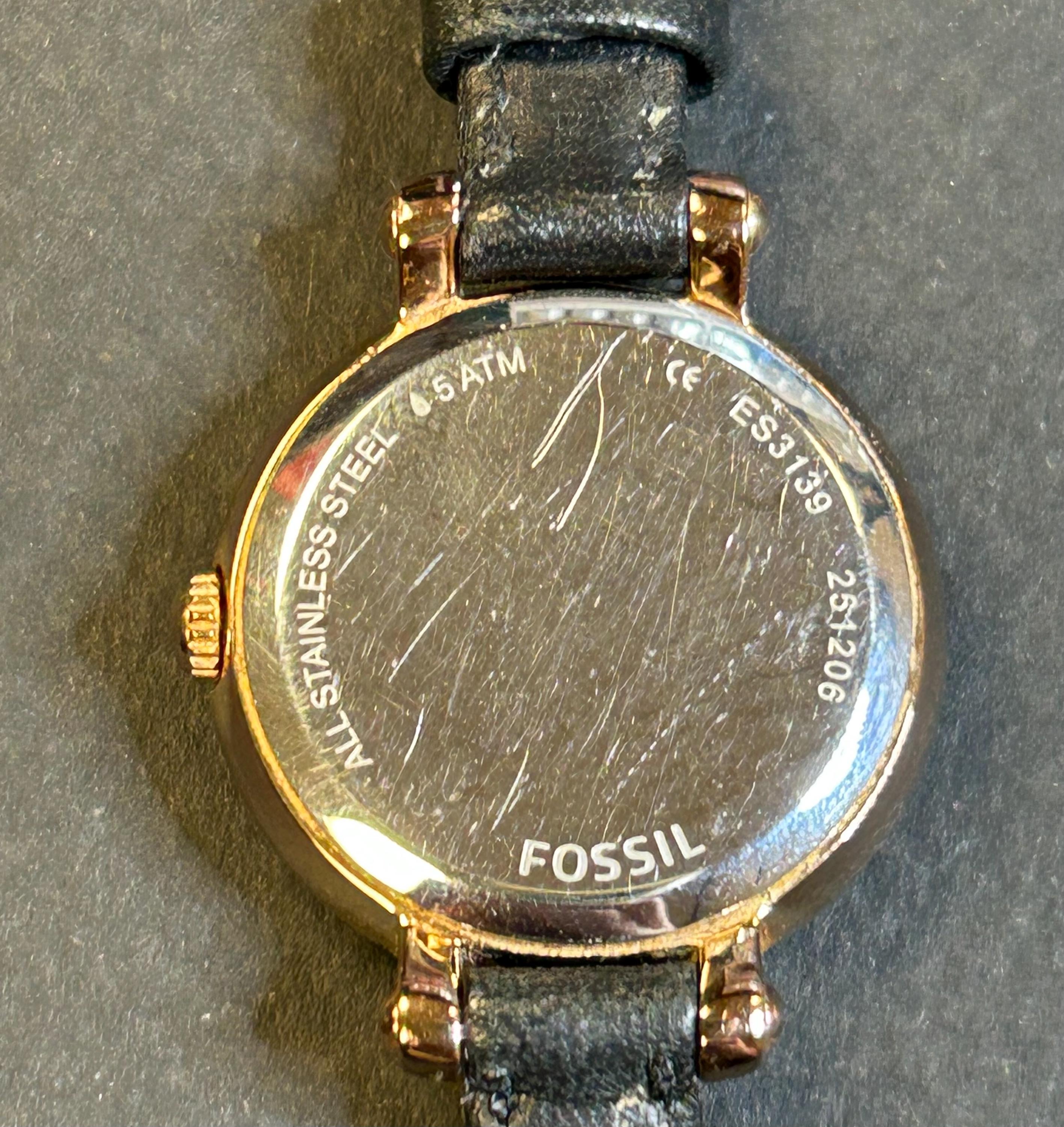 Fossil Heather ladies\' watch featuring stainless steel case & bracelet NEEDS BAT Ladies Fossil Heather Watch - Etsy main image 2