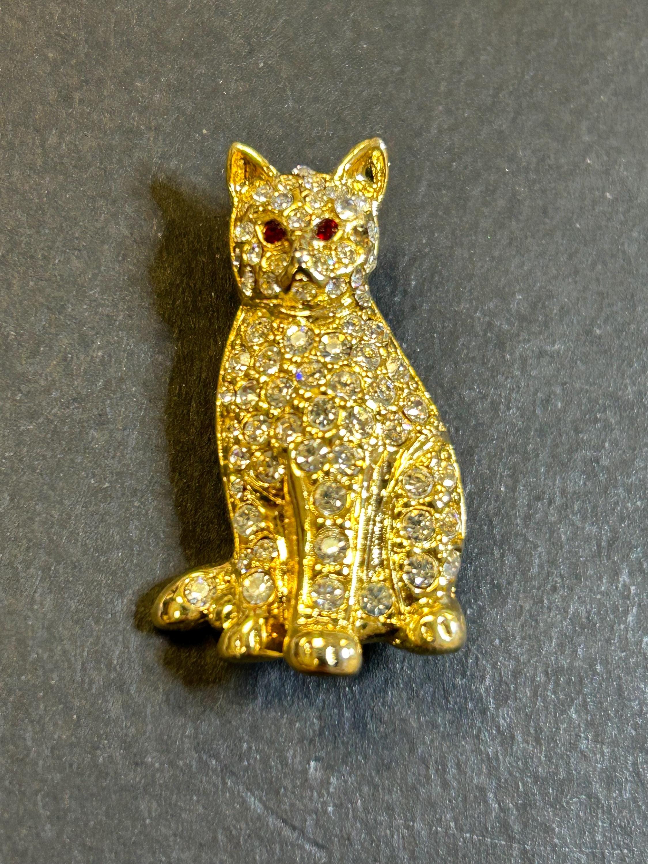 Set de 4 Pièces Pin Broche d'Animal en Strass Broche de Hibou en Strass