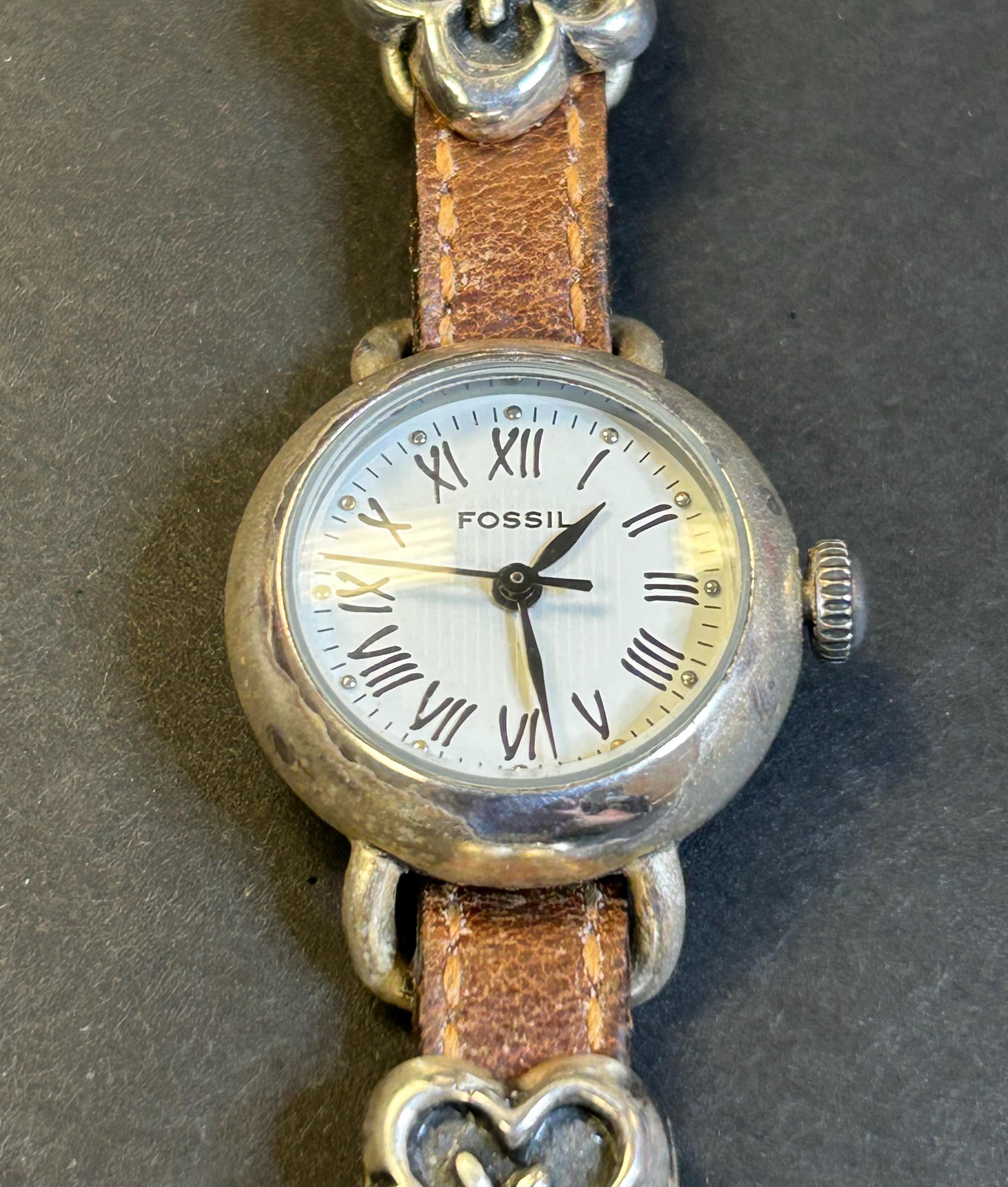 Women’s vintage Fossil watch Vintage Fossil Blue Women main image 3