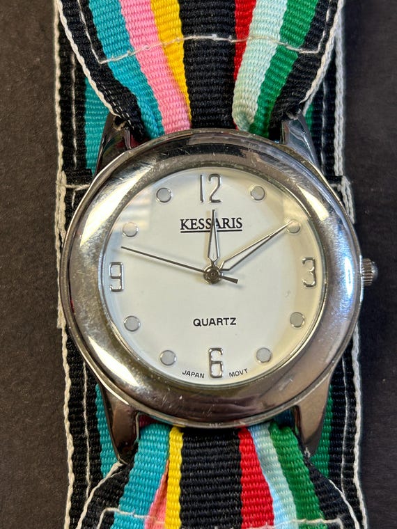 VINTAGE KESSARIS  LEATHER QUARTZ WOMEN WATCH Kessaris Quartz Ladies Silver Tone Quartz Watch, Japan  main image 2