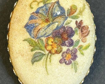 1960s Vintage Sugared flower brooch