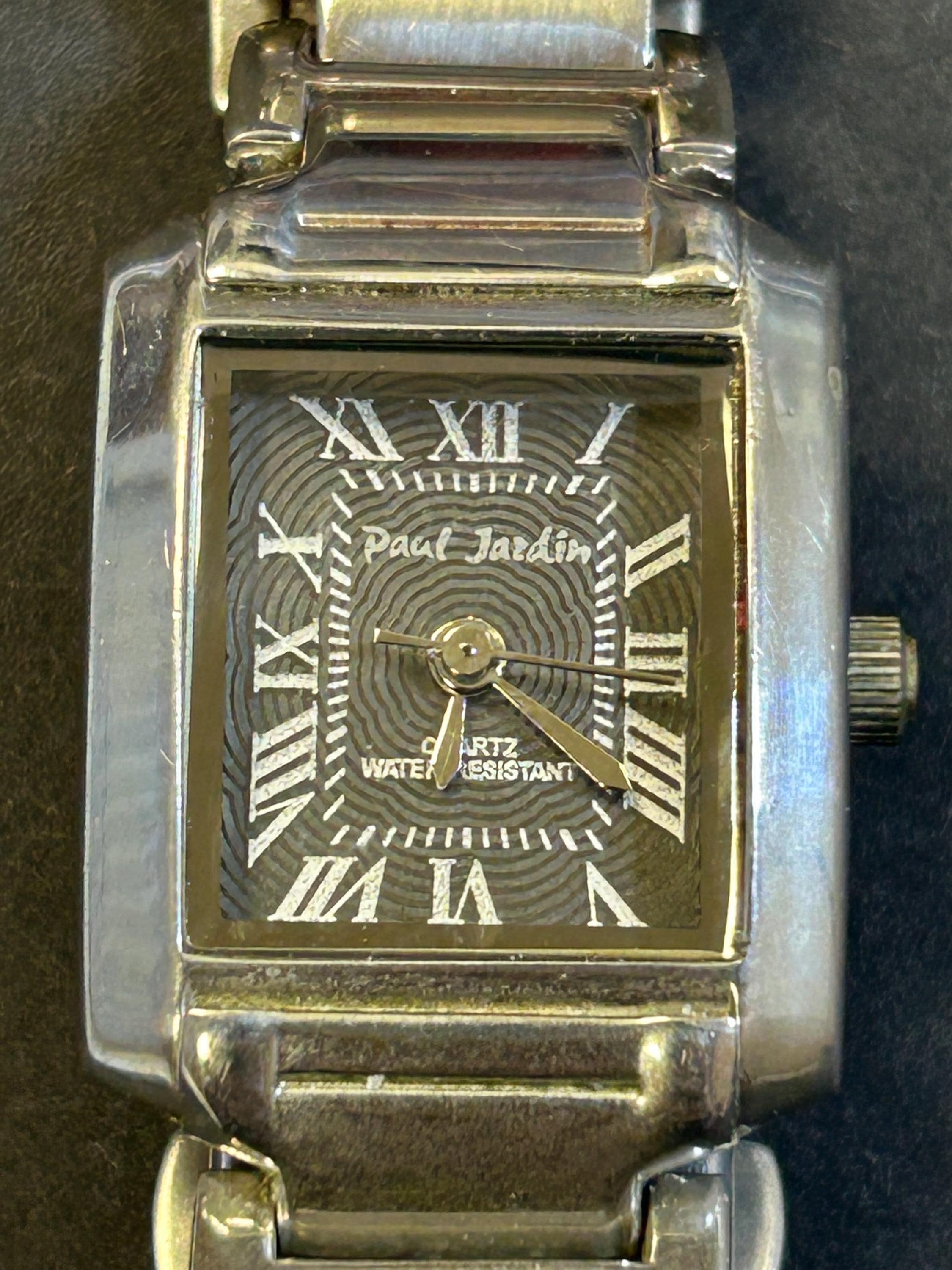 Montre Bracelet Paul Jardin Homme Quartz - Réf. 65023, Acier Inoxydable, Cadran Noir, Occasion