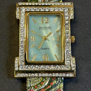 Joan Rivers Gossip Womens Watch Lot 4pc Green Teal White Gold Silver Mesh Cuff Joan Rivers Watches - Etsy Denmark main image 3