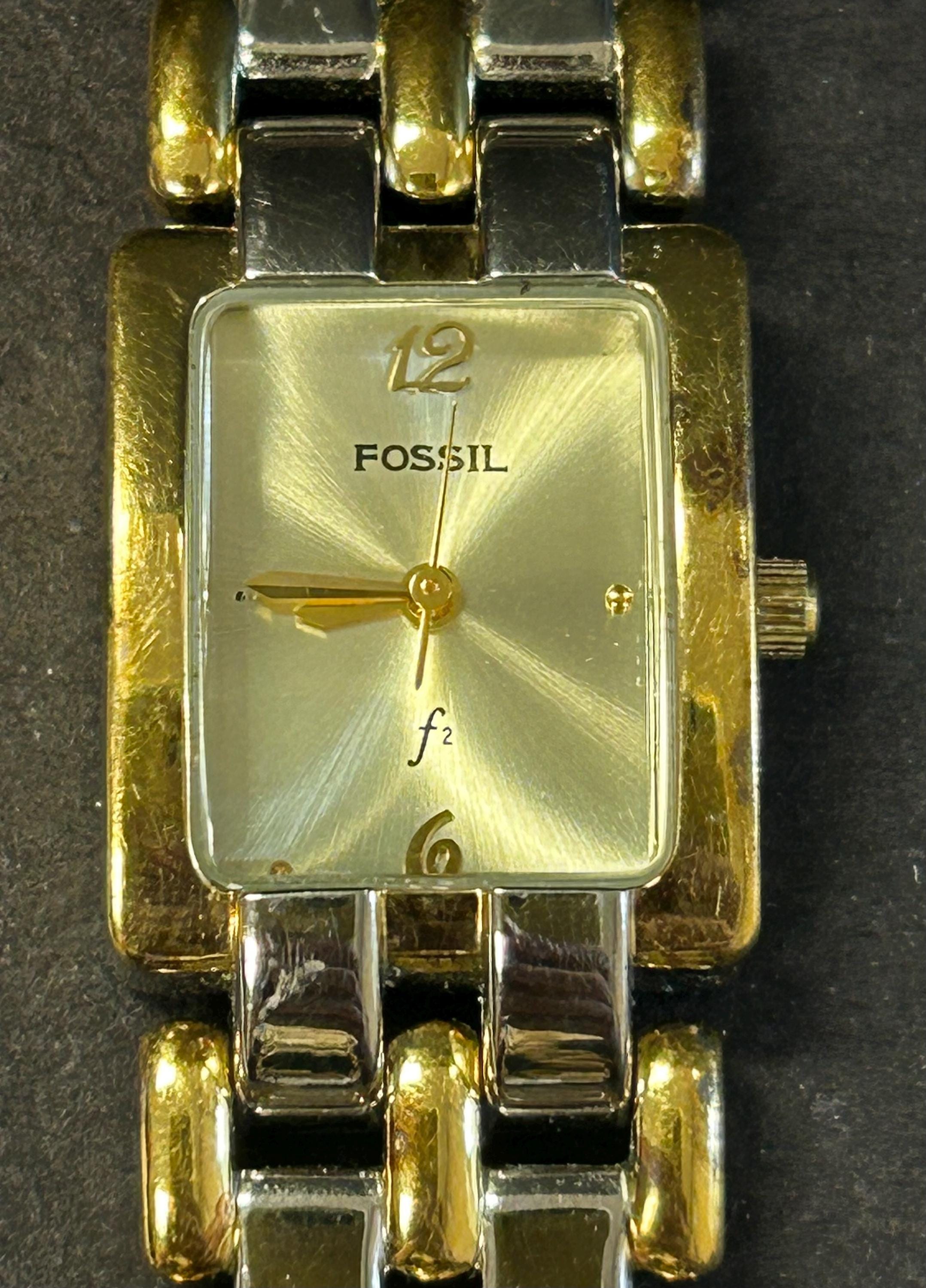 Ladies Fossil Two Tone Dress Watch - Etsy