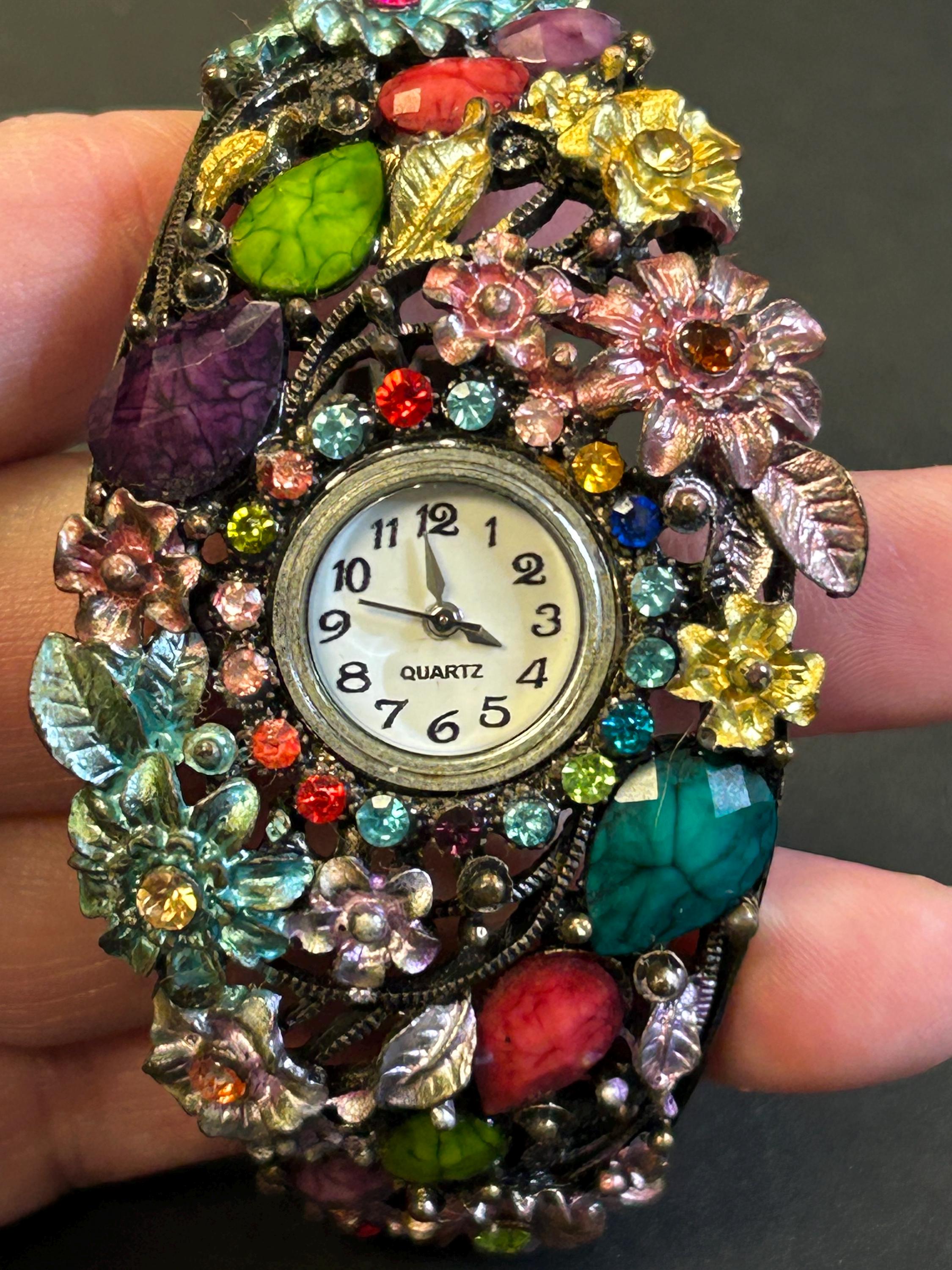 Floral Cuff Watch - Etsy