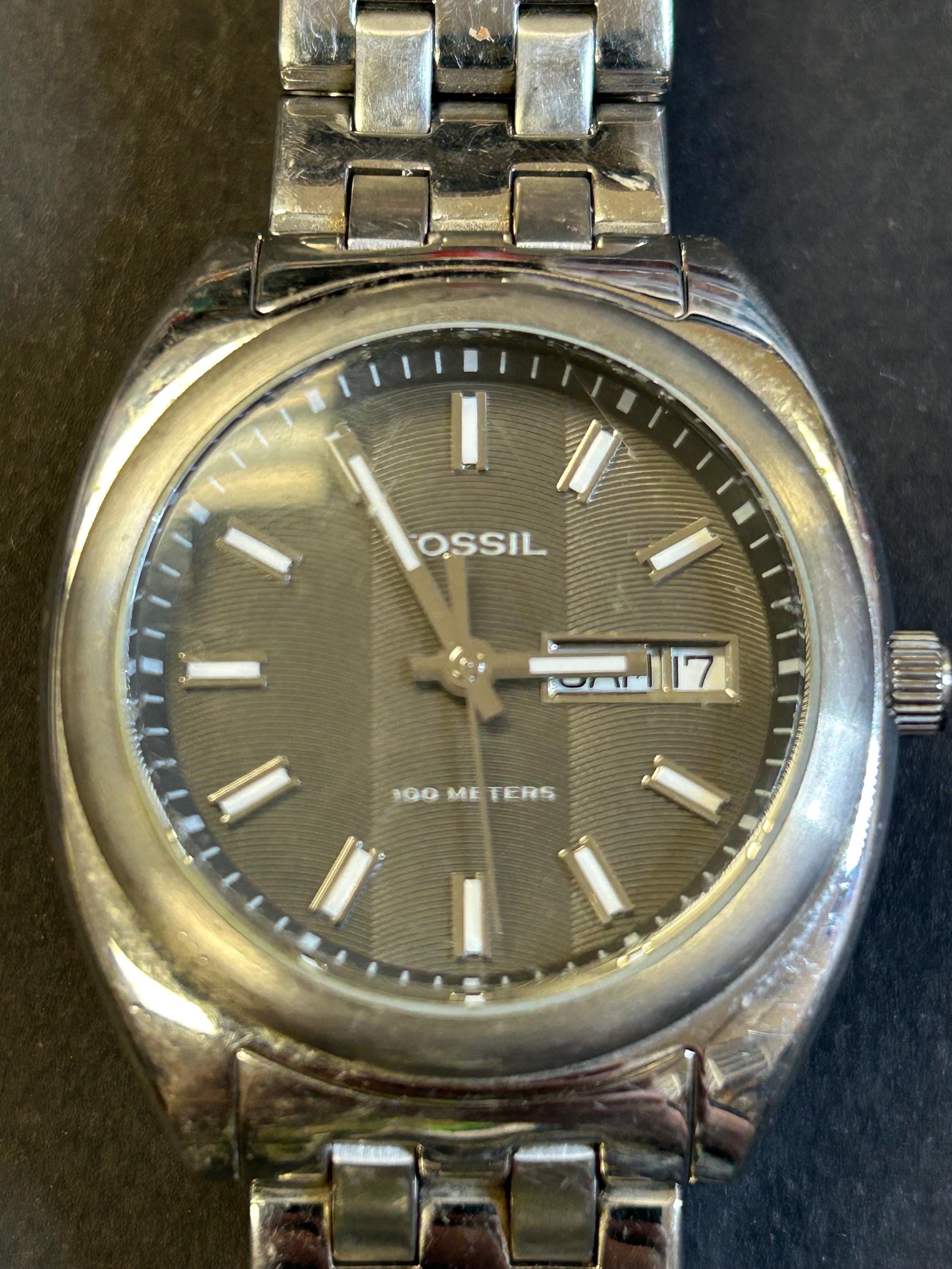 Fossil Blue 100 Meters Watch - Etsy