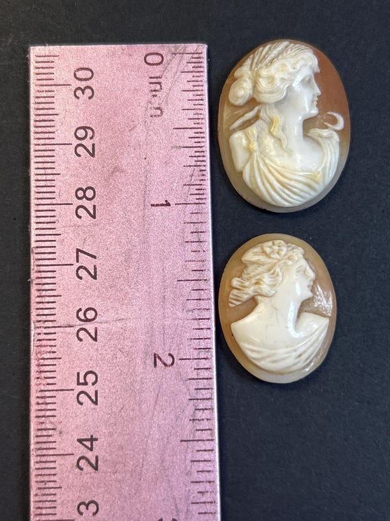 Lot De 4 Camées Coquillage Authentiques – Bijoux Anciens D'occasion