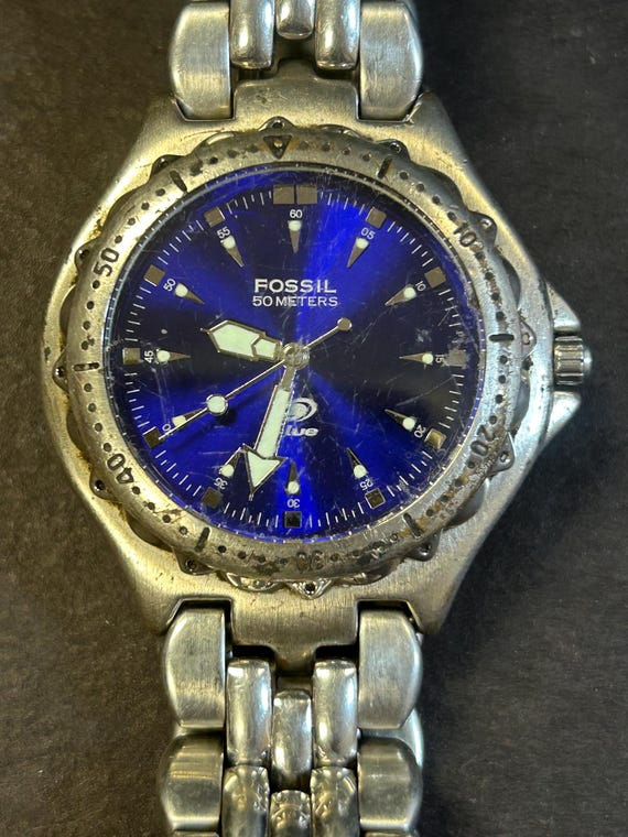 Fossil blue watch mens Gem