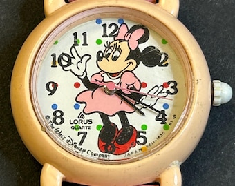 Vintage Disney Minnie Mouse-klocka för flickor/damer