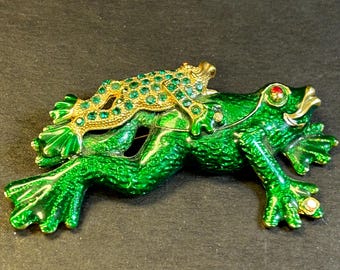ユニークなヴィンテージスタイルのカエルのブローチ - Etsy 日本