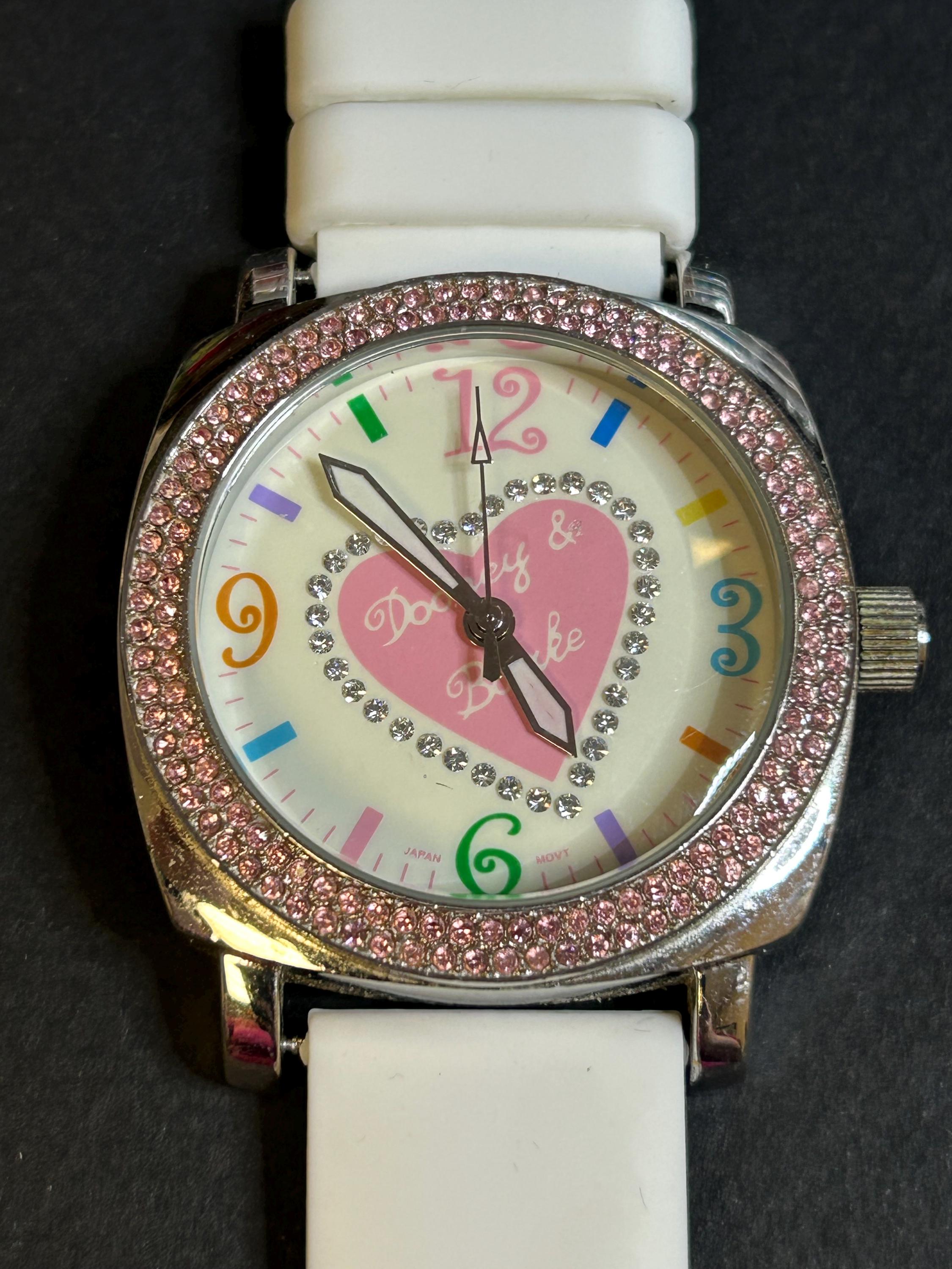 Ladies Large Dooney & Burke Stainless white leather band watch Dooney & Bourke Women Wristwatches for sale | eBay main image 2