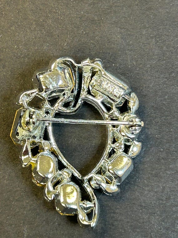 Lisner signed Rhinestone Brooch - image 3