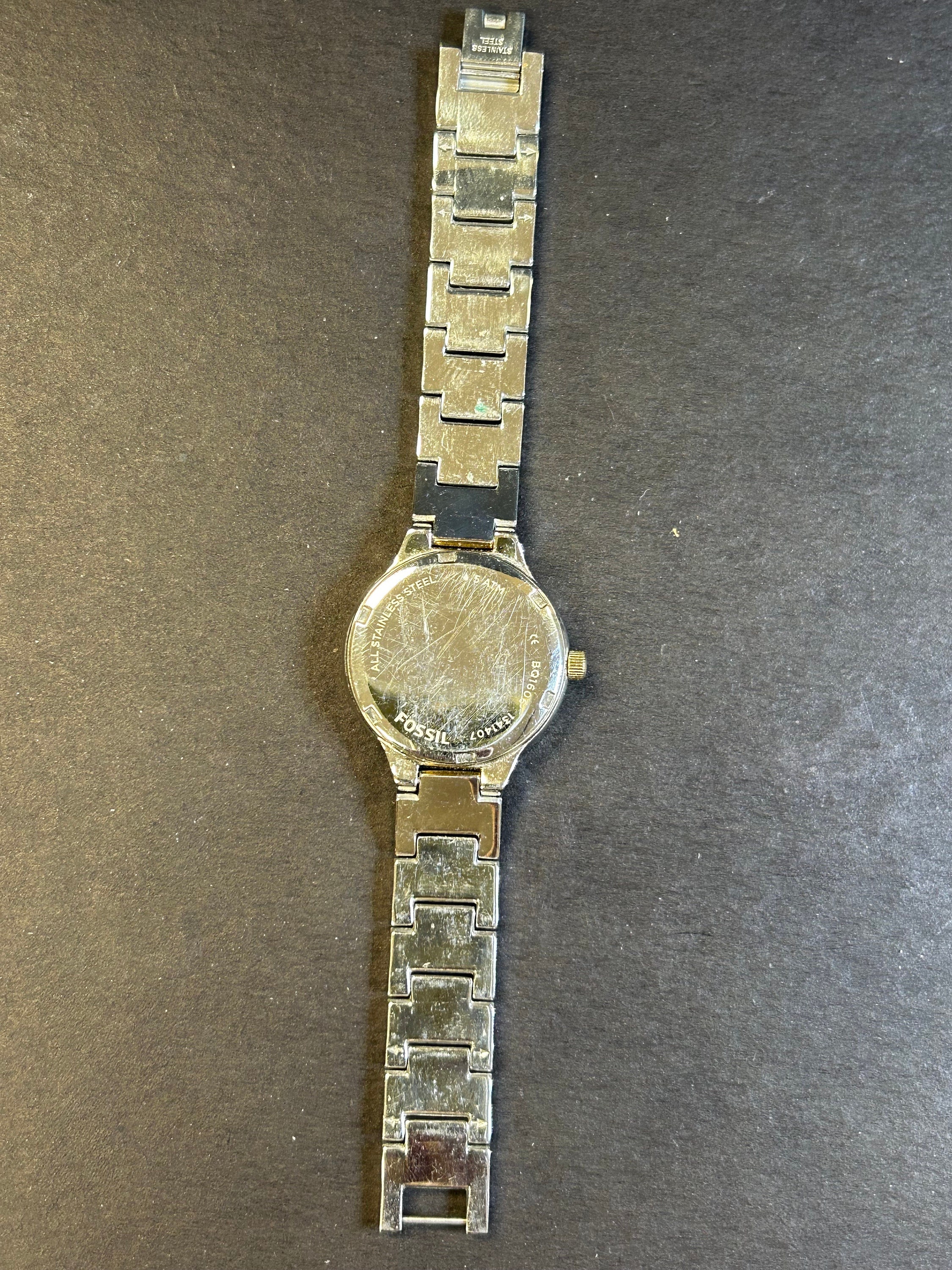 Vintage Fossil Women\'s Silver Watch with Gold Accents Vintage Fossil Blue Women main image 4